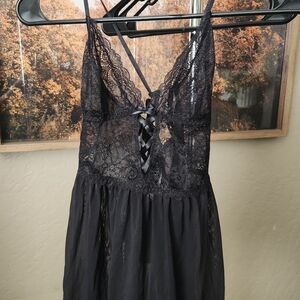 Adore Me Black Lace Chemise